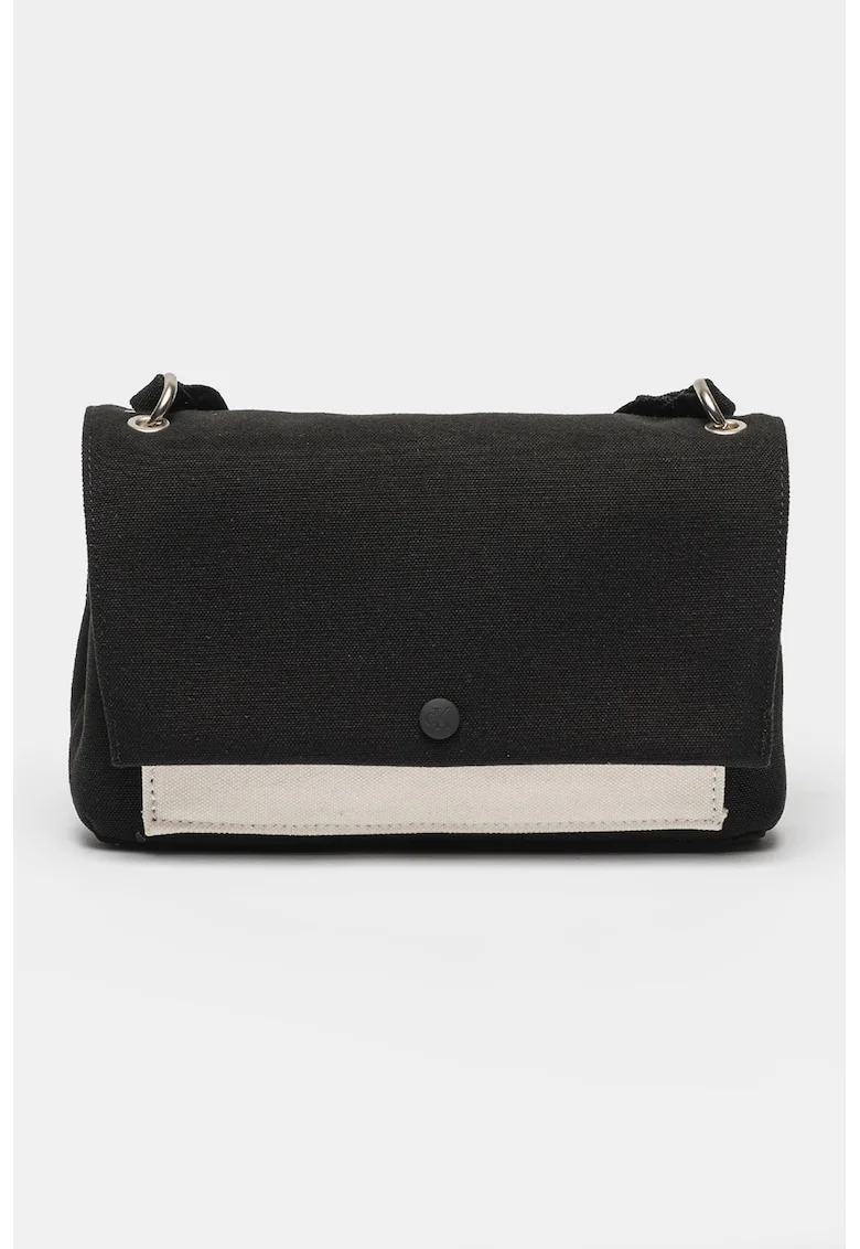 Geanta crossbody cu clapa Ultralight, Negru