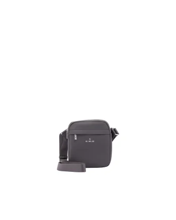 Geanta crossbody cu buzunar frontal cu fermoar, Gri