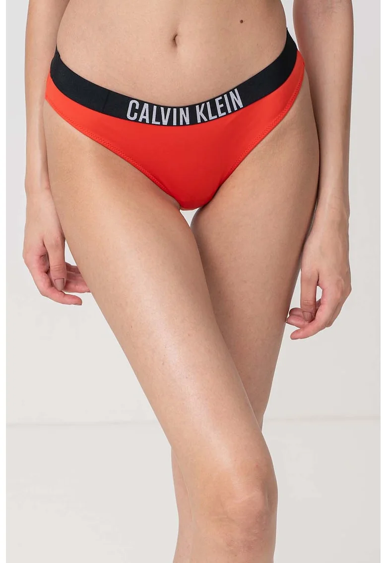 Slip cu imprimeu logo, Negru/Portocaliu mandarina