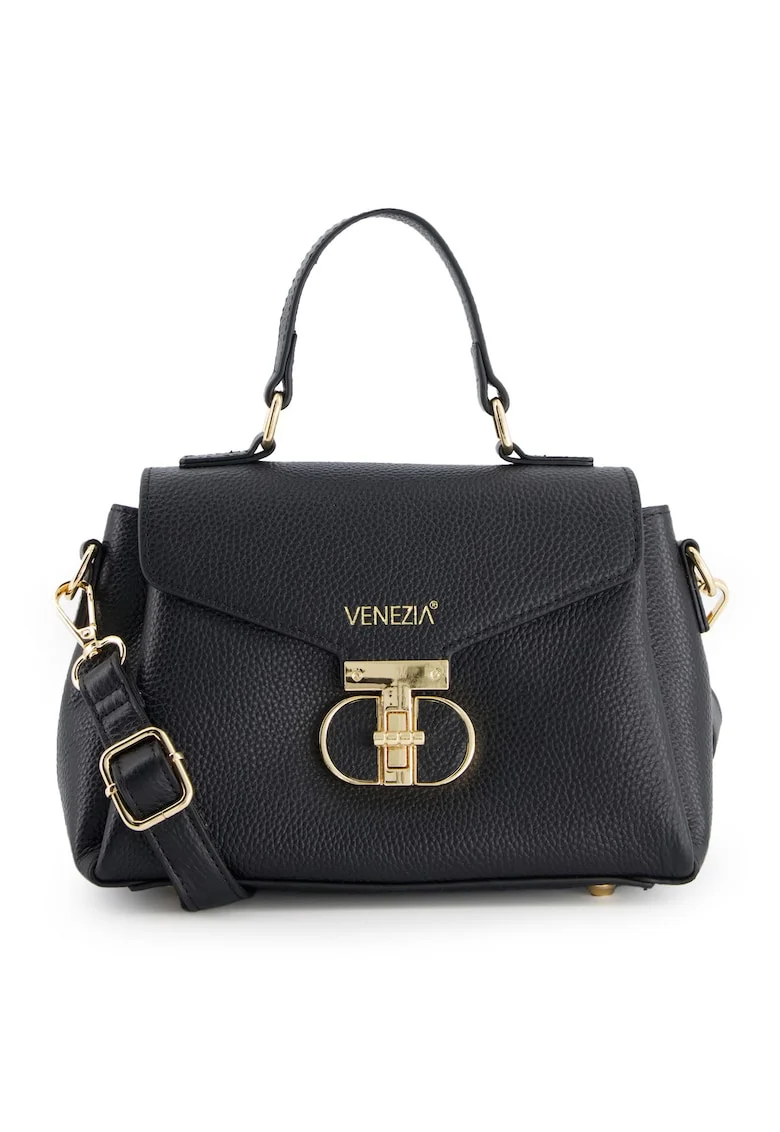 Geanta crossbody din piele naturala cu curea detasabila