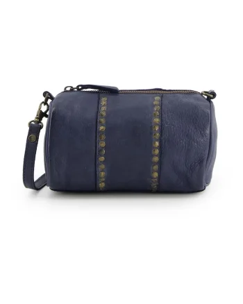 Geanta crossbody din piele nabuc cu curea detasabila