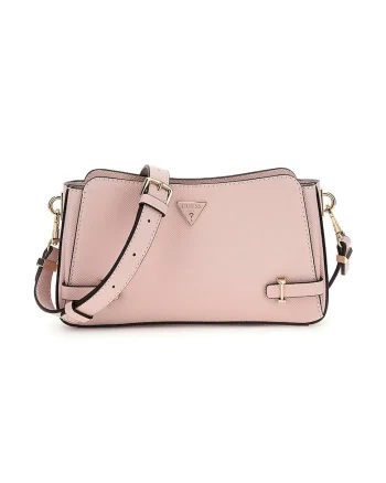 Geanta crossbody cu aspect metalizat, Roz deschis