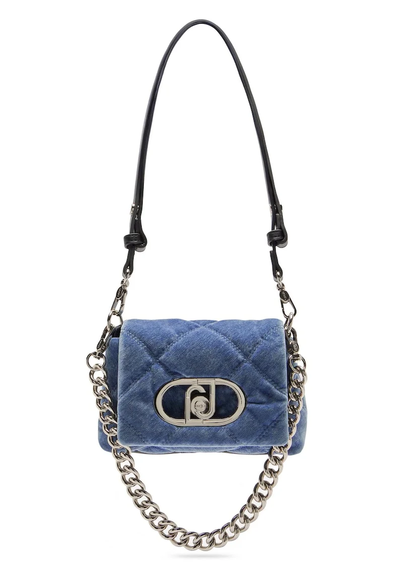 Geanta crossbody cu maner detasabil de lant Lapuffy, Albastru deschis