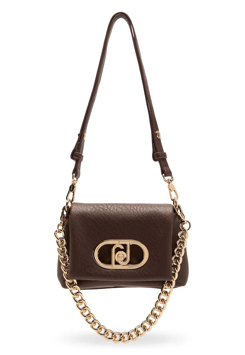 Geanta crossbody cu maner detasabil de lant Lapuffy, Maro, Bej