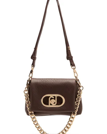 Geanta crossbody cu maner detasabil de lant Lapuffy, Maro, Bej