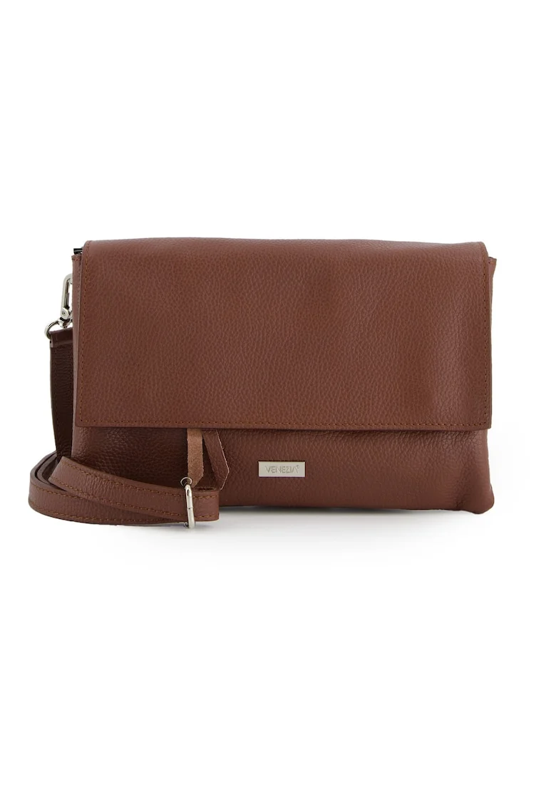 Geanta crossbody din piele naturala cu bareta ajustabila si detasabila