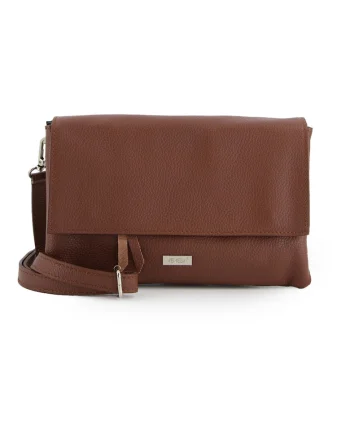 Geanta crossbody din piele naturala cu bareta ajustabila si detasabila