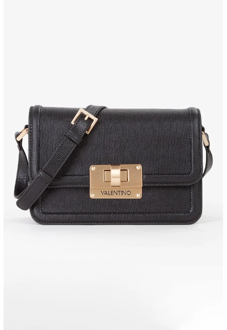 Geanta crossbody de piele ecologica Floren, Negru