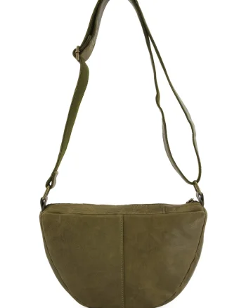 Geanta crosssbody din piele intoarsa