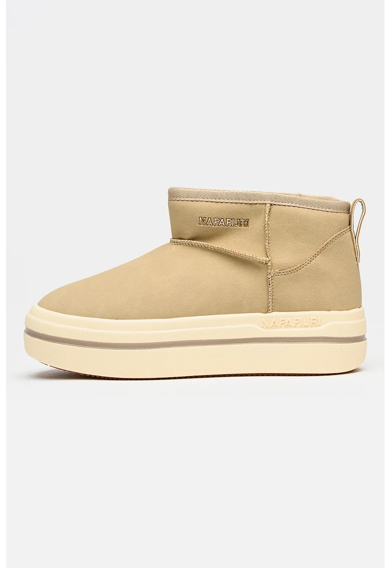 Ghete slip-on flatform, Grej