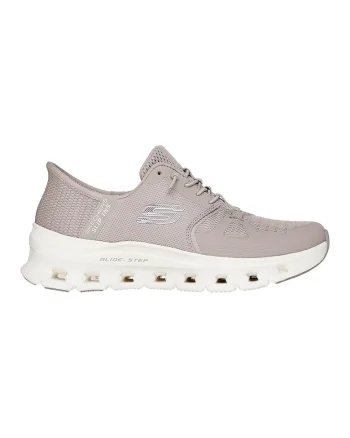 Pantofi sport slip-ins Glide Step Pro cu detaliu logo, Maro taupe deschis