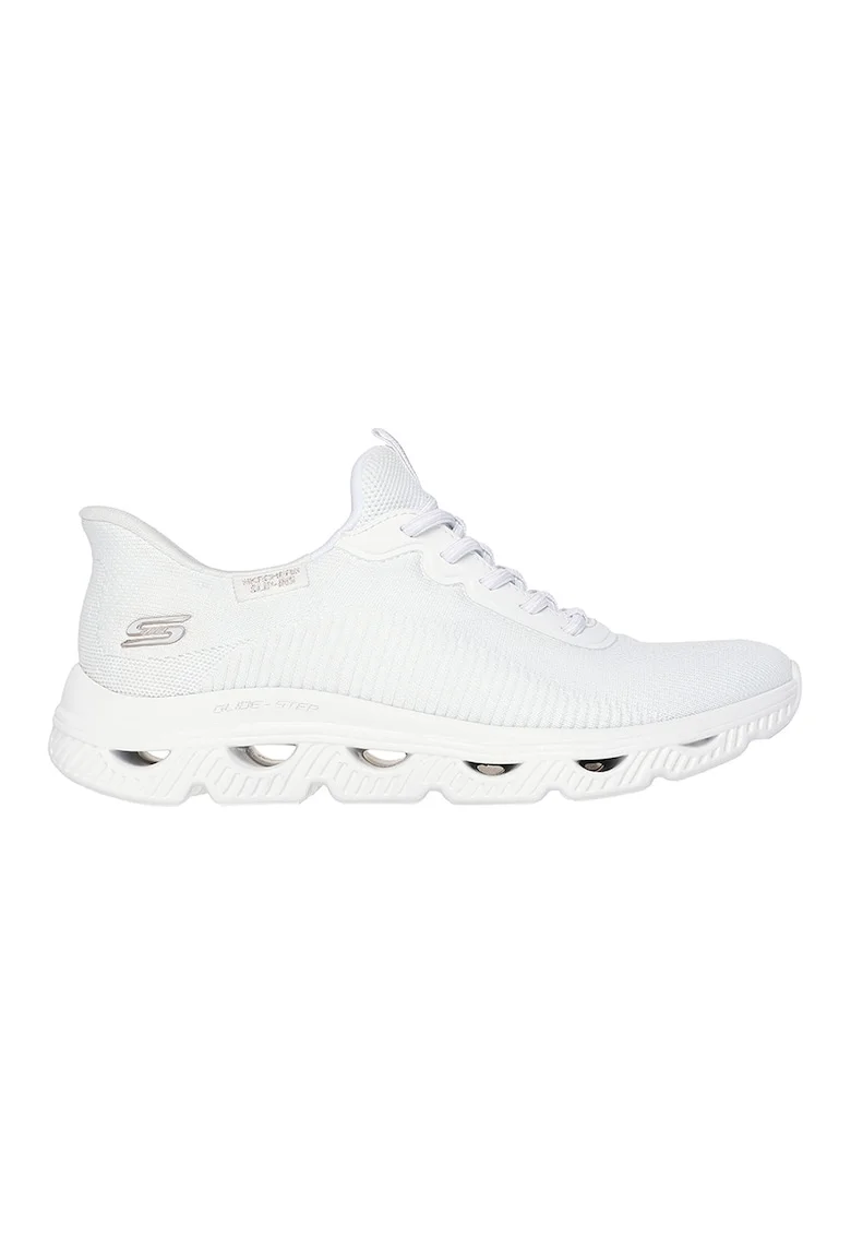 Pantofi sport slip-ins Bobs Arc Waves, Alb optic/Argintiu