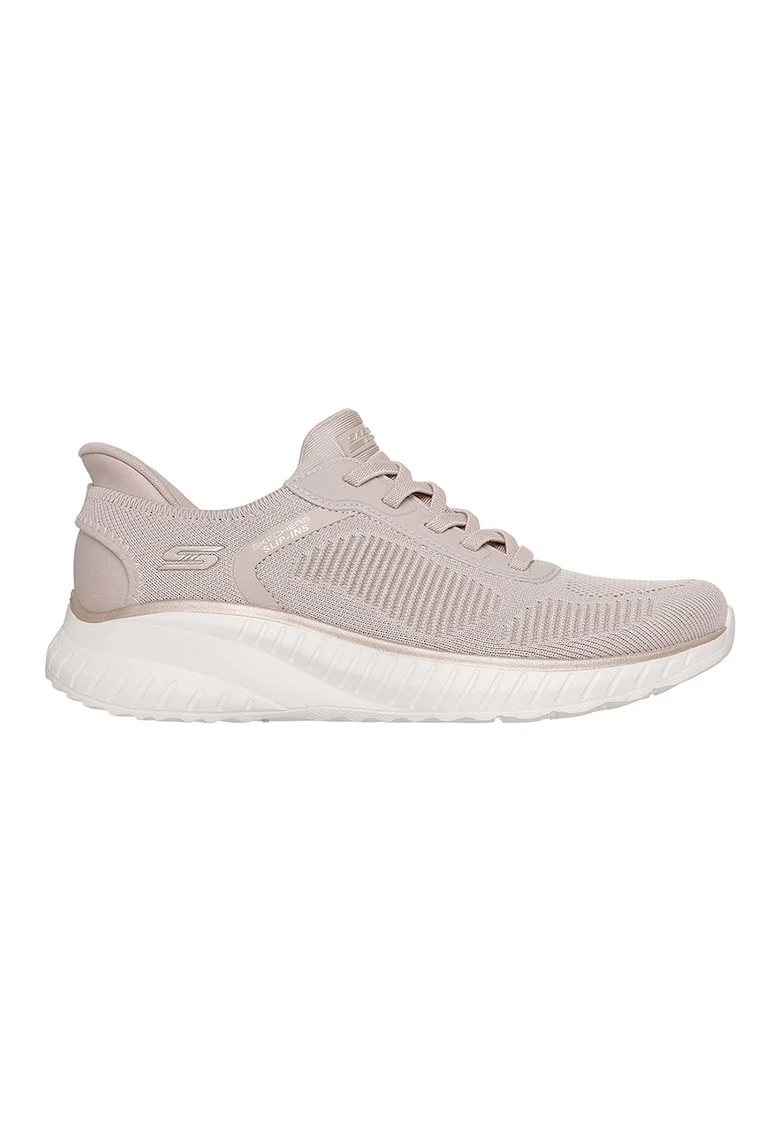 Pantofi sport Slip-ins™ BOBS din material textil, Auriu/Maro taupe deschis/Alb murdar
