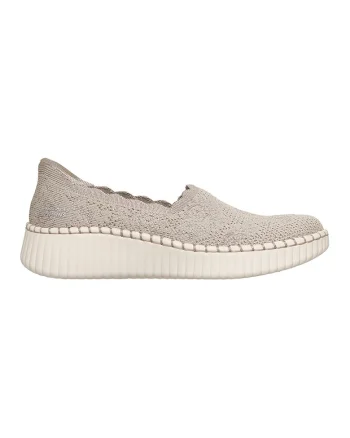 Pantofi slip-ons din material textil Wilshire True Charm, Maro taupe deschis