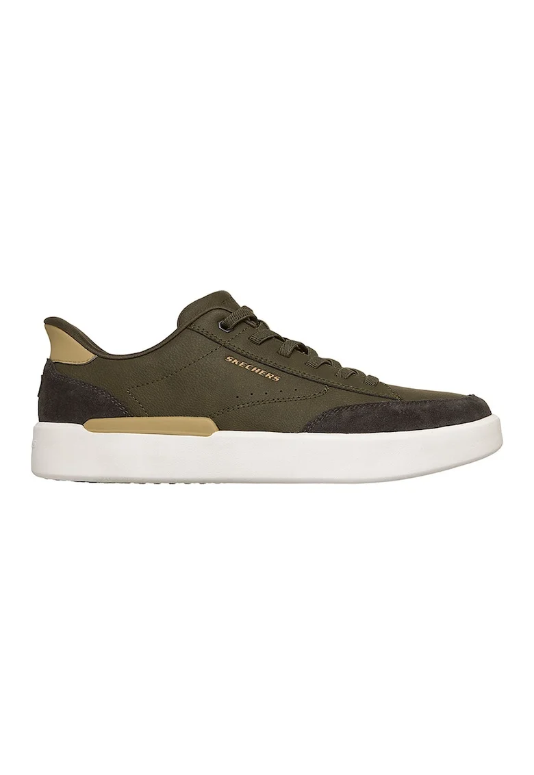 , Pantofi sport slip-ins cu garnituri din piele intoarsa Verloma Radical, Kaki inchis
