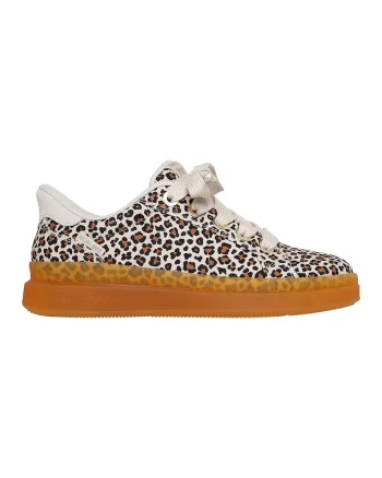 Pantofi sport slip-ins cu model animal print Courtside, Auriu/Alb fildes/Negru