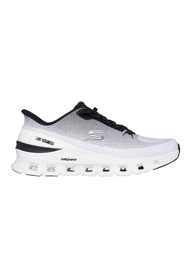 Pantofi sport slip-ins cu logo Arch Fit Glide-Step Pro, Negru/Albastru glaciar