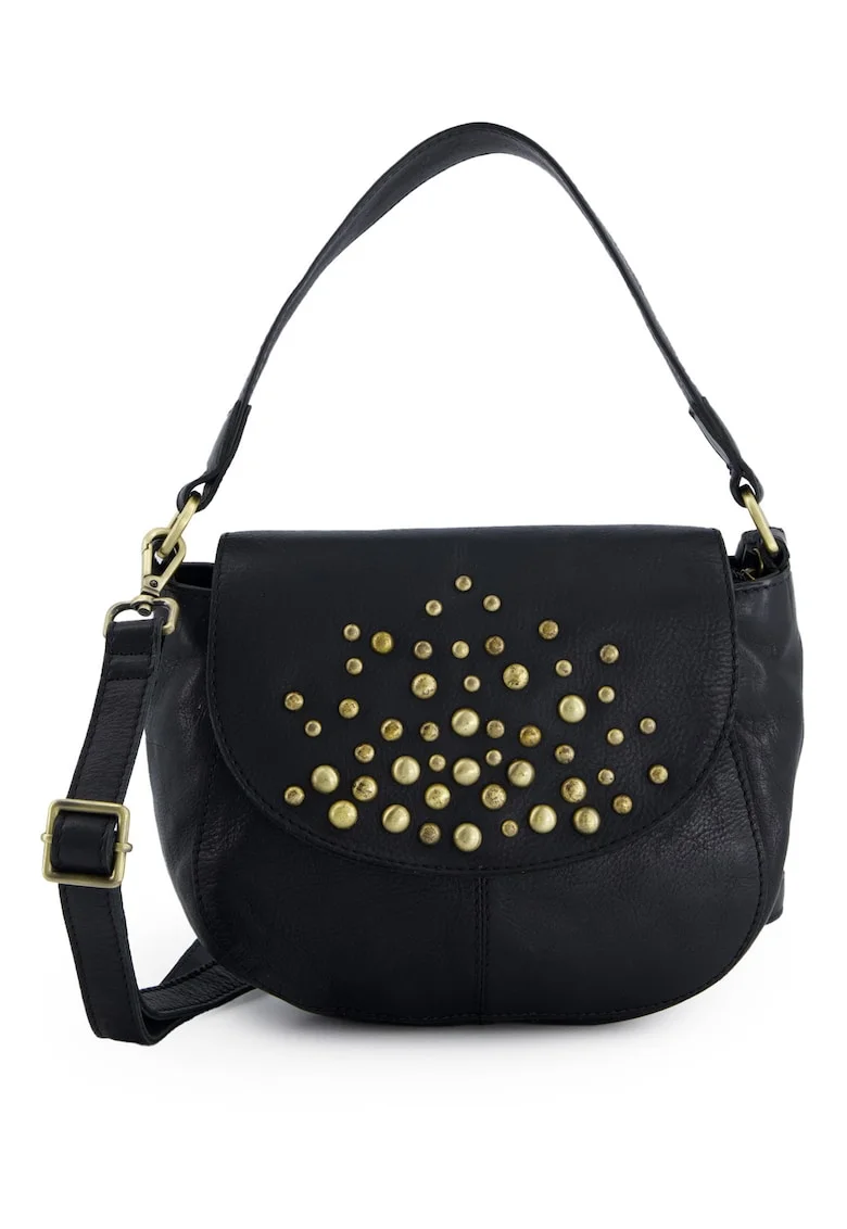 Geanta crossbody din piele cu nituri