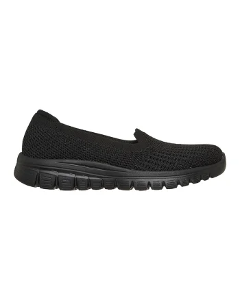 Pantofi slip-on cu aspect tricotat Graceful, Negru