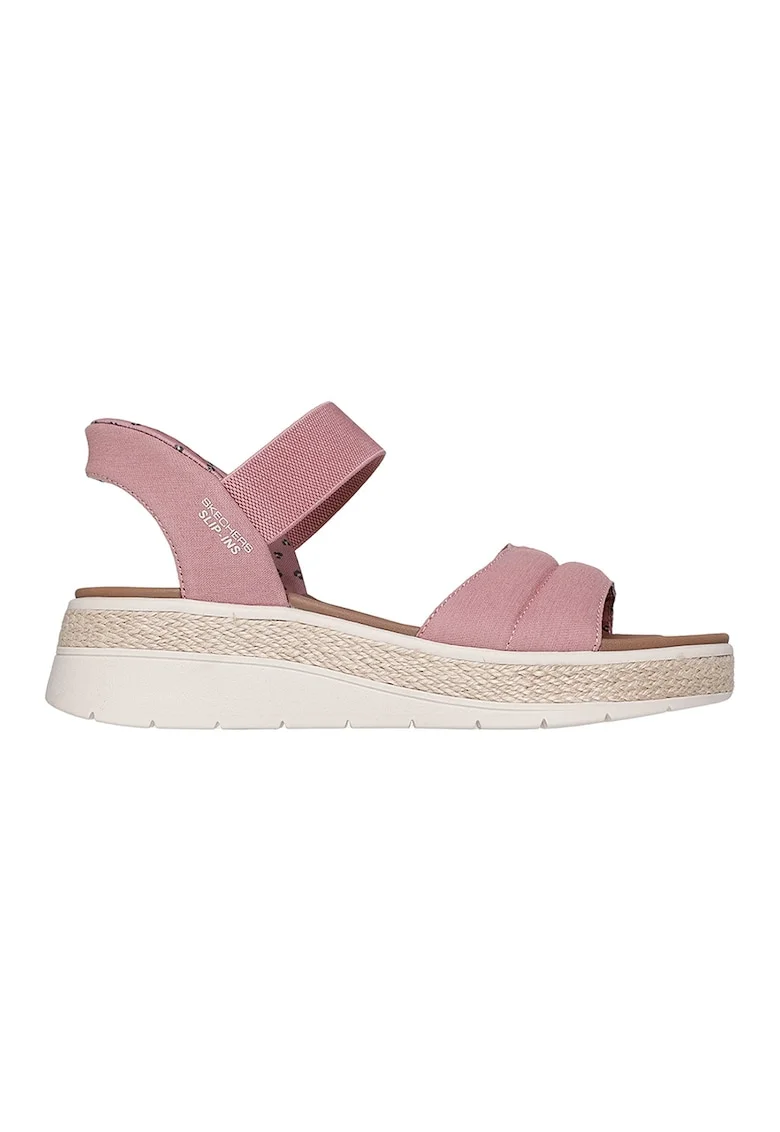 Sandale cu talpa wedge Slip-Ins™ Bobs Sun Ray, Roz prafuit