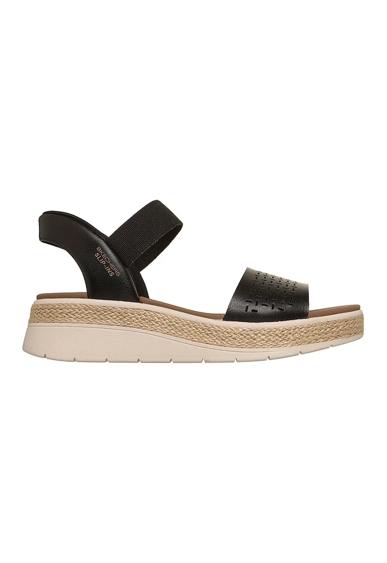 Sandale cu talpa wedge Slip Ins™ Sun Ray, Negru/Caramel