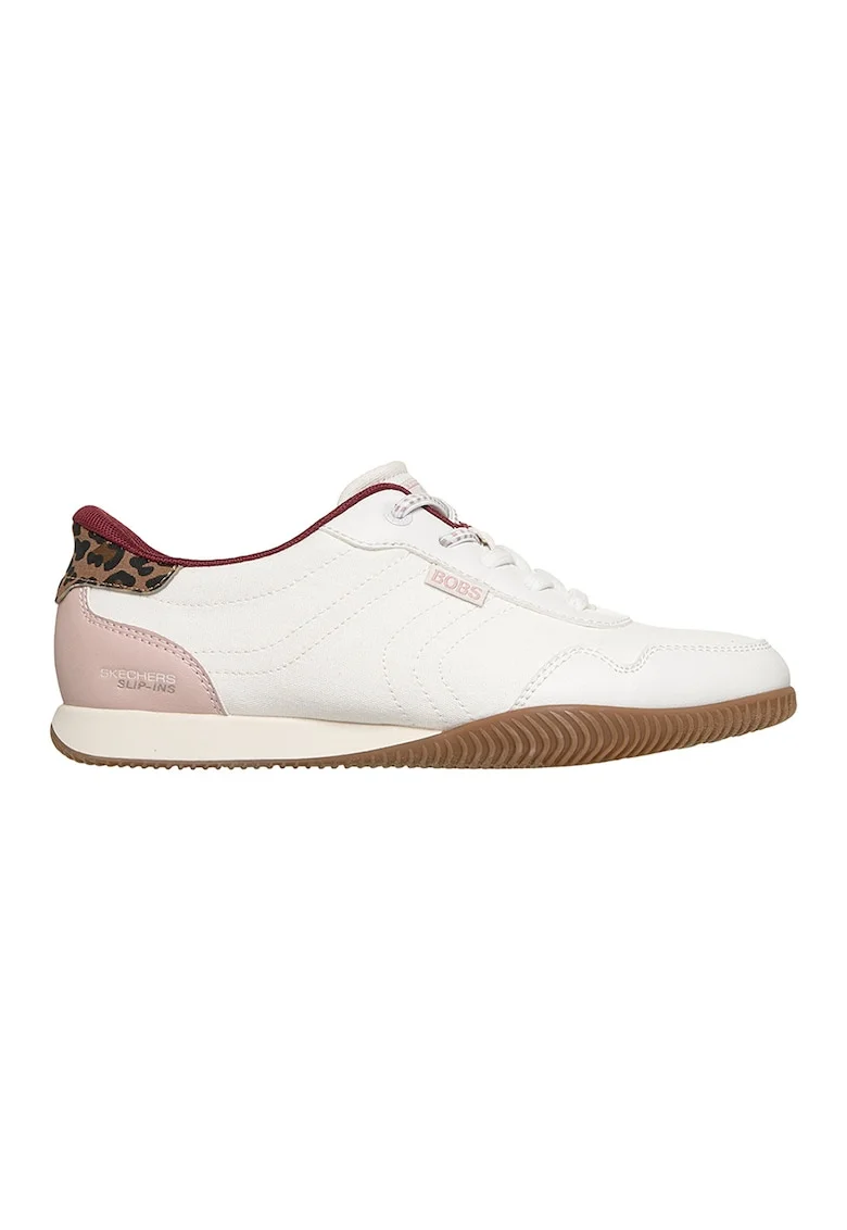 Pantofi sport slip-ins cu garnituri din piele ecologica Bobs Starlight, Rosu/Alb murdar/Roz prafuit
