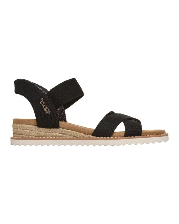 Sandale cu talpa wedge Desert Kiss Slip-Ins, Negru/Caramel
