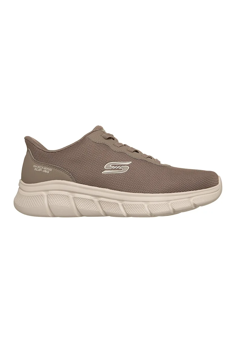 Pantofi sport slip-ins din plasa BOBS B Flex Glacial Edge, Maro taupe inchis