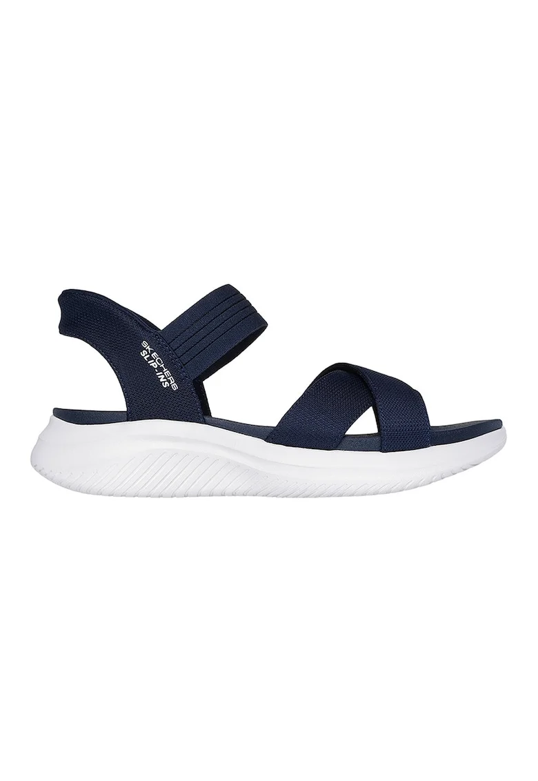 Sandale slip-ins cu barete incrucisate Ultra Flex 3.0, Alb optic/Bleumarin