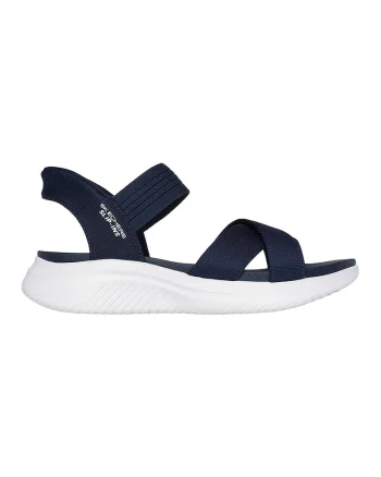 Sandale slip-ins cu barete incrucisate Ultra Flex 3.0, Alb optic/Bleumarin