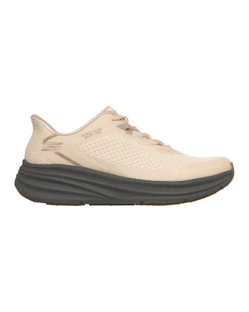 Pantofi sport Bobs Skillz Slip-ins cu model uni, Bej/Gri antracit