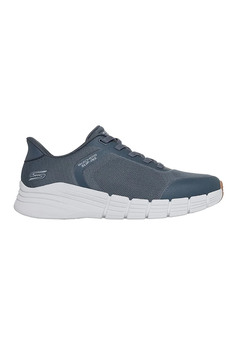 Pantofi sport slip-ins BOBS B Flex 2.0 din plasa si piele ecologica, Albastru inchis/Alb optic