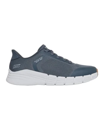 Pantofi sport slip-ins BOBS B Flex 2.0 din plasa si piele ecologica, Albastru inchis/Alb optic