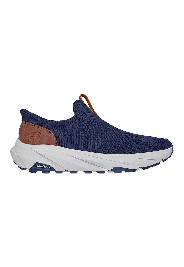 Sneakers, Pantofi sport slip-ins tricotati cu talpa wedge Conner Milton, Maro scortisoara/Bleumarin