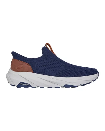 Sneakers, Pantofi sport slip-ins tricotati cu talpa wedge Conner Milton, Maro scortisoara/Bleumarin