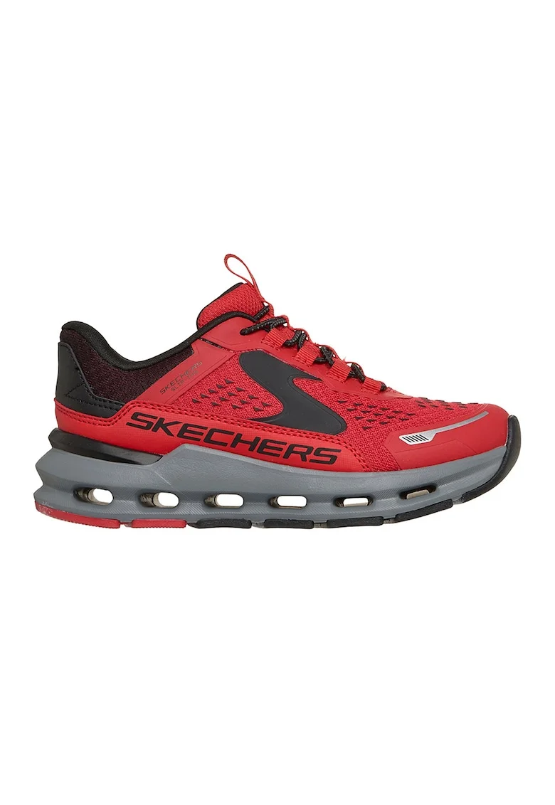 Pantofi sport Glide-Step Plus slip-ins cu sireturi, Rosu/Negru