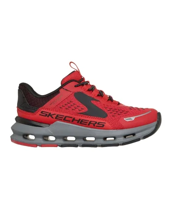 Pantofi sport Glide-Step Plus slip-ins cu sireturi, Rosu/Negru
