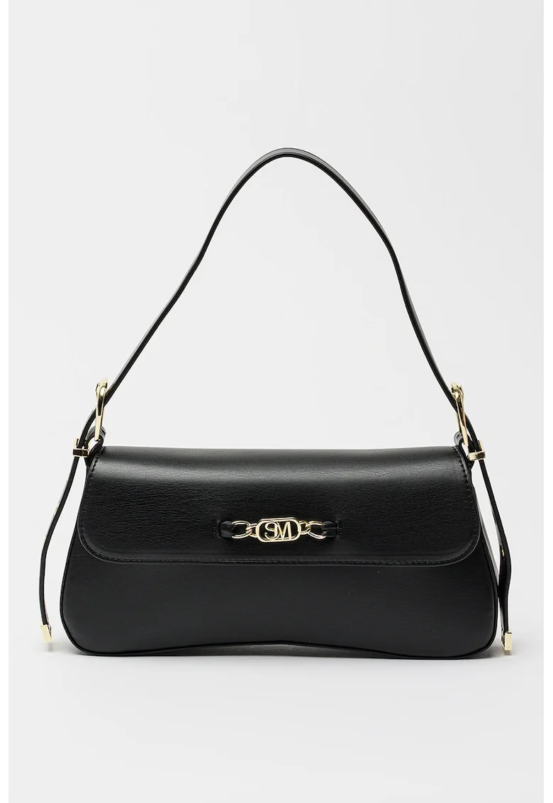 Geanta crossbody de piele ecologica cu bareta ajustabila Balicent, Negru
