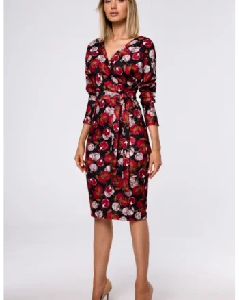 Rochie bodycon midi imprimata,, Multicolor