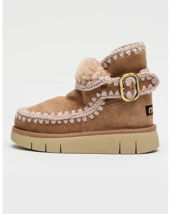 Ghete slip-on din piele intoarsa Bounce, Maro deschis/Alb murdar