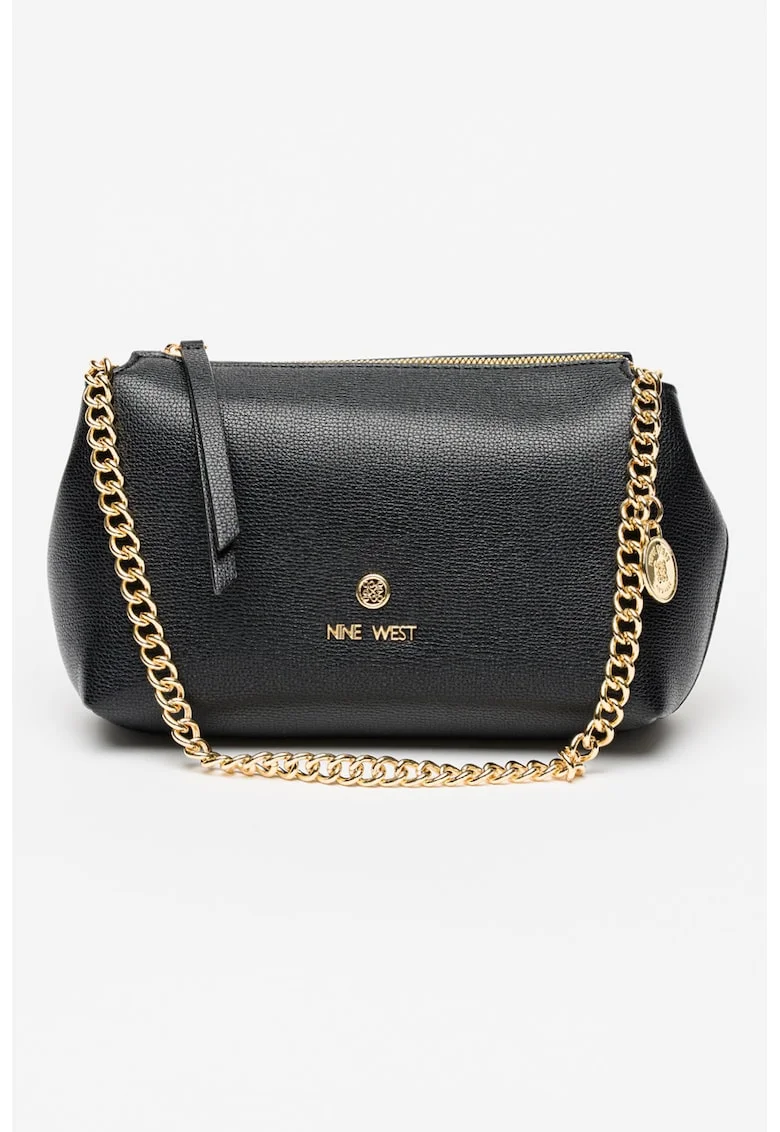 Geanta crossbody din piele ecologica Kyrie, Negru