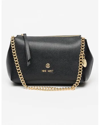 Geanta crossbody din piele ecologica Kyrie, Negru