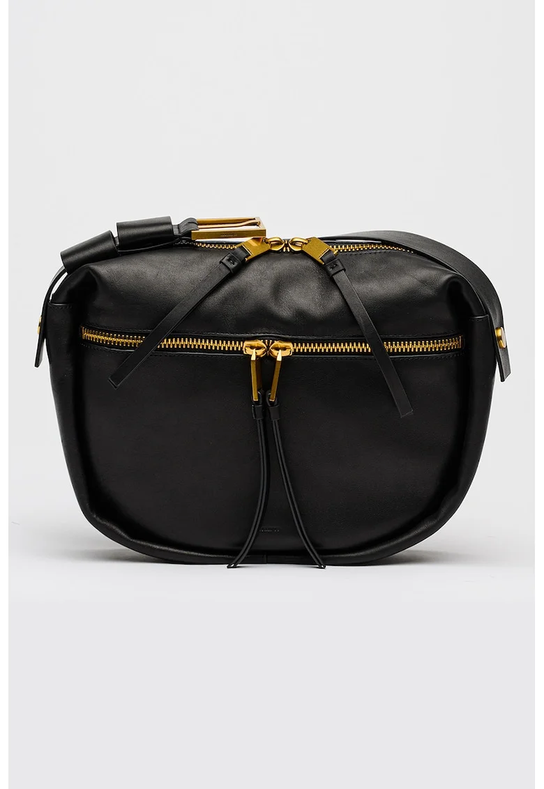 Geanta crossbody din piele Noemie, Negru