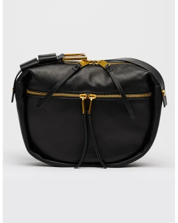 Geanta crossbody din piele Noemie, Negru