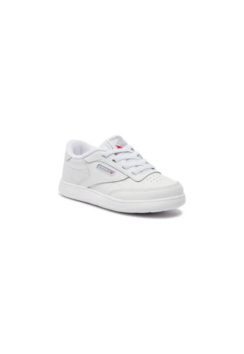 Pantofi sport copii  Club C FZ2095, slip-on, alb, piele naturala,