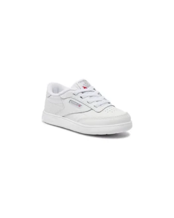 Pantofi sport copii  Club C FZ2095, slip-on, alb, piele naturala,