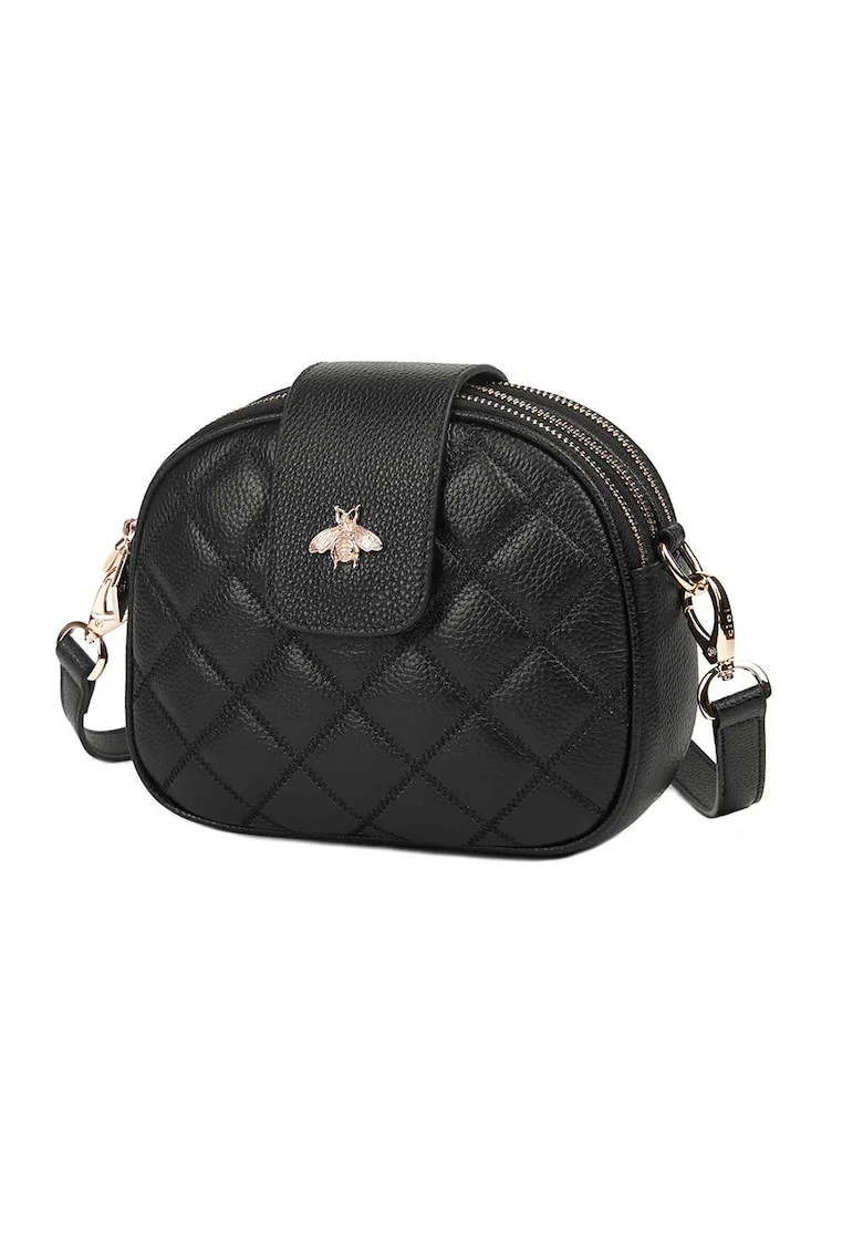 Geanta crossbody mica din piele Combe, Negru