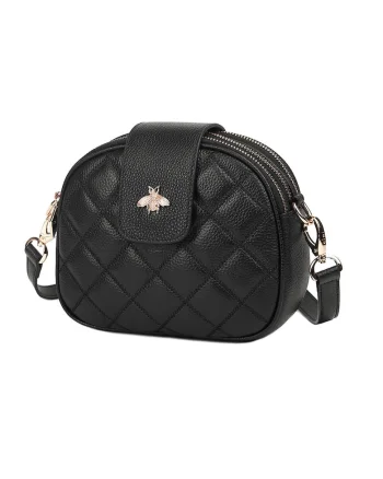 Geanta crossbody mica din piele Combe, Negru