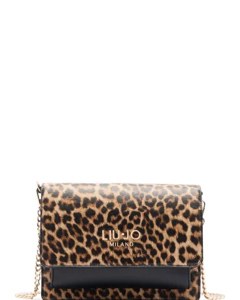 Geanta crossbody din piele ecologica cu model animal print, Bej