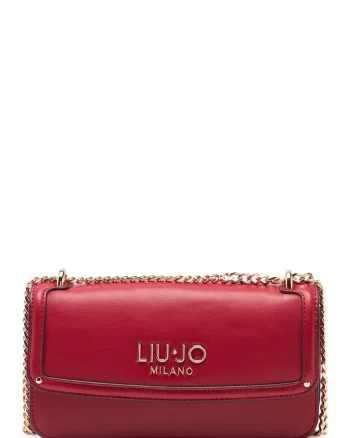 Geanta crossbody cu bareta convertibila din lant, Rosu